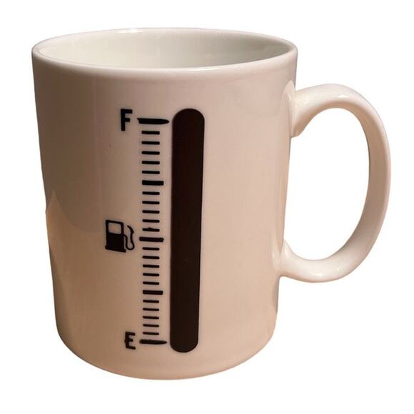 Fred Fuel Up Coffee Mug Hot Drinks Color Changing Empty to Full Black Red White - Picture 1 of 8